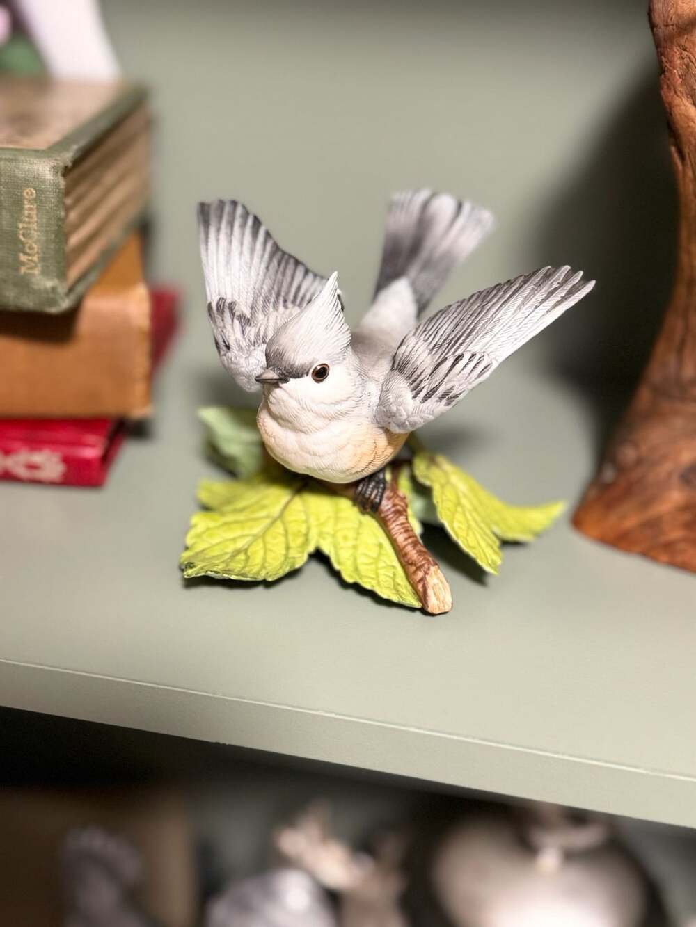 Lenox Tufted Titmouse Garden Bird Sculpture Figure